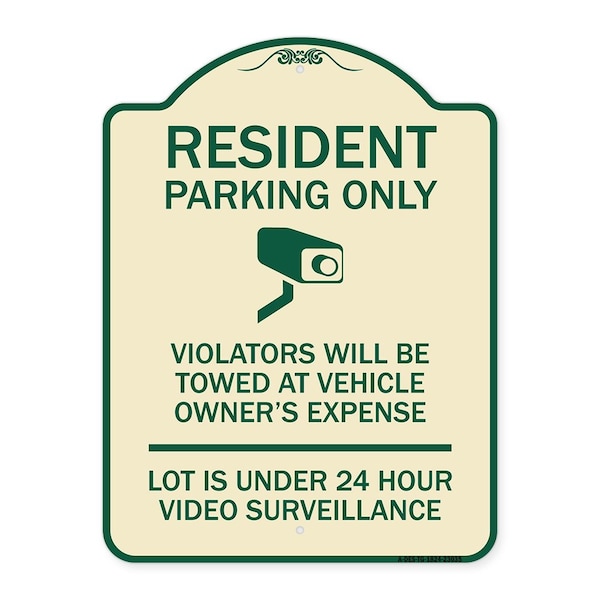 Signmission Reserved Parking Resident Parking Only Violators Will Be Towed at Owners Expense Lot, TG-1824-23035 A-DES-TG-1824-23035 - main